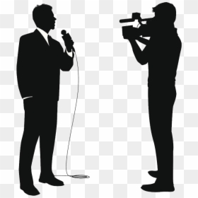 Reporter Png - Reporter Clipart Black And White, Transparent Png - reporter png