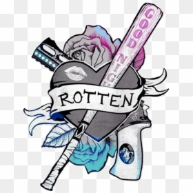 Transparent Rotten Food Clipart - Draw Harley Quinn Logo, HD Png Download - harley quinn comic png