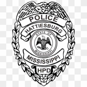 Police Badge Department Hattiesburg Transparent Png - Police Department Badge Clip Art, Png Download - cop badge png