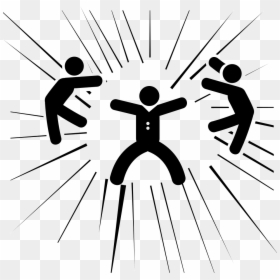 Man Beating Two Fighters - Battle Icon, HD Png Download - fighters png