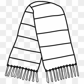 Scarf, Fringe, Black And White - Drawing, HD Png Download - fringe png