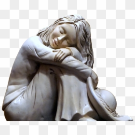 Statue Sad Stone Girl, HD Png Download - juliet png