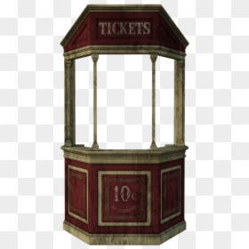 Carnival, Tickets, Booth, Summer, Fair, Amusement - Architecture, HD Png Download - booth png