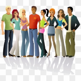 University Student In Cartoon, HD Png Download - teenagers png