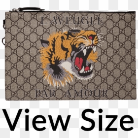 Gucci Tiger Png Graphic Free - Tiger Print Gucci Wallet With Tiger, Transparent Png - gg png