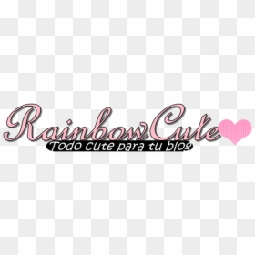 Rainbow Cute♥ - Calligraphy, HD Png Download - cute cursor png