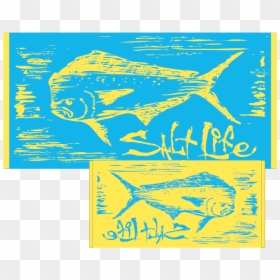 Salt Life Blue Beach Umbrella - Salt Life Posters, HD Png Download - salt life png