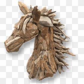 Teak Root Horse Head Sculpture - Driftwood Horse Head, HD Png Download - drift wood png