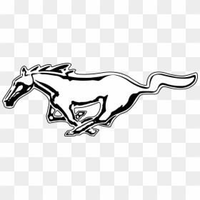 Art,mustang Horse,coloring - Transparent Ford Mustang Logo, HD Png Download - stallion png
