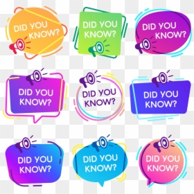 Did You Know Labels Interesting Facts Speech Bubbles - Did You Know Facts About Arts, HD Png Download - cartoon bubbles png
