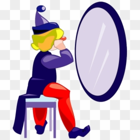 Mirror Clipart El Espejo - Cartoon Mirror Clown, HD Png Download - espejo png