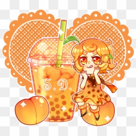 Peach Bubble Tea By Vocaloid - Bubble Tea Chan, HD Png Download - vocaloid png