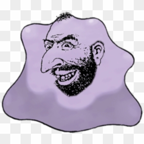 Purple Nose Head - Ditto Pokemon, HD Png Download - ditto face png