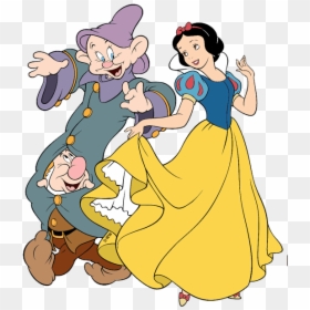 Snow White Dwarfs Dancing, HD Png Download - princess png