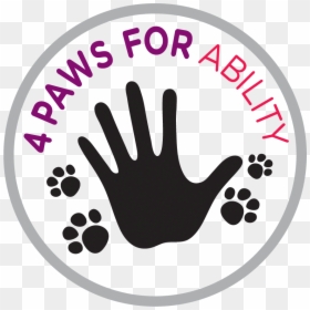 4 Paws For Ability Logo, HD Png Download - dog paw png
