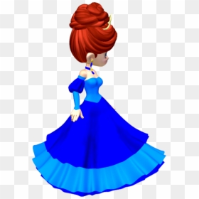 Princess With Blue Dress Clipart Png, Transparent Png - princess png