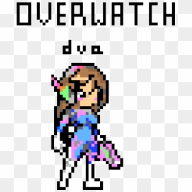 Dva Overwatch Pixel Art, HD Png Download - dva png
