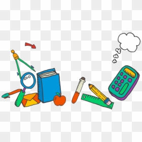 School Supplies Background Clipart, HD Png Download - back to school png