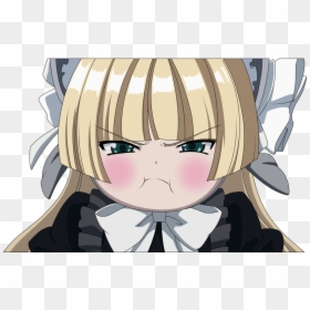 Angry Kawaii Face Anime, HD Png Download - anime face png