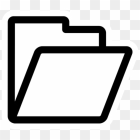 Folder Icon Png Transparent - Folder Clipart Black And White, Png ...