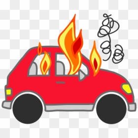 Car On Fire Cartoon, HD Png Download - lightning mcqueen png