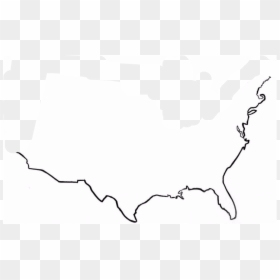 Usa Map Outline, HD Png Download - usa map png