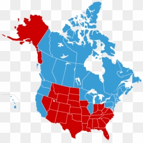 United States Of Canada, HD Png Download - usa map png