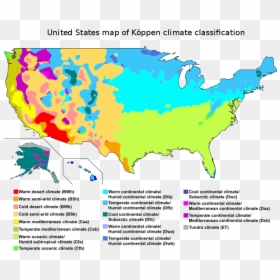 Koppen Climate Classification Usa, HD Png Download - usa map png