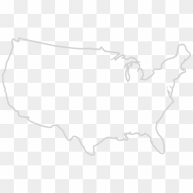 White Map Of United States Transparent Background, HD Png Download - usa map png