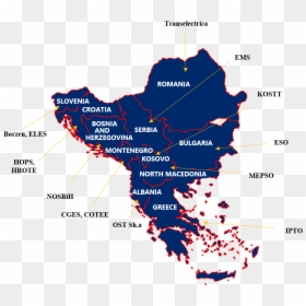 Croatia Montenegro Serbia Slovenia, HD Png Download - us map png