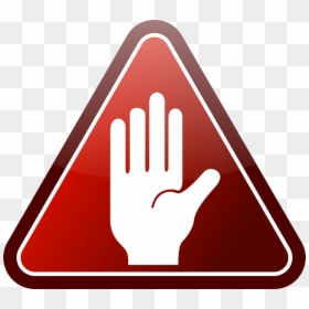 Stop Hand Sign Clip Art, HD Png Download - warning png