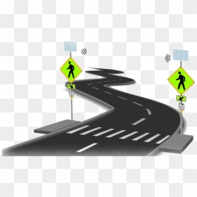 Pedestrian Signs, HD Png Download - street png