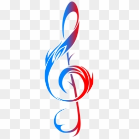Tribal Treble Clef Tattoo, HD Png Download - treble clef png