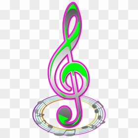 Colored G Clef Png, Transparent Png - treble clef png