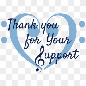 Thank You For Your Support Clip Art, HD Png Download - treble clef png