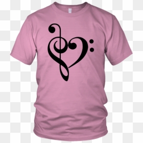 Treble Clef Bass Clef Heart, HD Png Download - treble clef png
