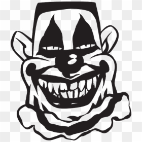 Clip Art Black And White Scary, HD Png Download - clown png