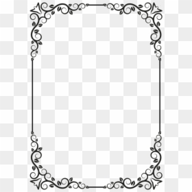 Page Borders No Background, HD Png Download - filigree png