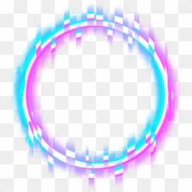 #circle #round #glitch #border #neon #error #geometric - Neon Circle Glitch Png, Transparent Png - glitch png transparent