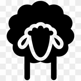 Sheep Front View - Sheep Flat Icon, HD Png Download - sheep icon png