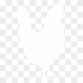White Silhouette Of The Fancy Chicken Farm Co Logo - Rooster, HD Png Download - peggy carter png