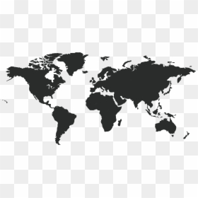 World Map Dark Grey, HD Png Download - blank map of the world png