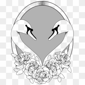 Crosshatch Drawing Bird - Swan, HD Png Download - crosshatch png
