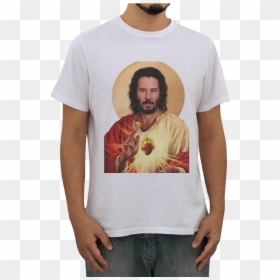 Camiseta Keanu "jesus - Camisa Todo Mundo Odeia O Chris, HD Png Download - keanu reeves png