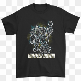 Hammer Down Reinhardt Wilhelm Overwatch Shirts - Ny Public Library T Shirts, HD Png Download - reinhardt hammer png