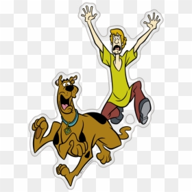 Running Scooby-doo Shaggy Auto Decal, Domed Character - Scooby Doo Cartoon Png, Transparent Png - shaggy scooby doo png