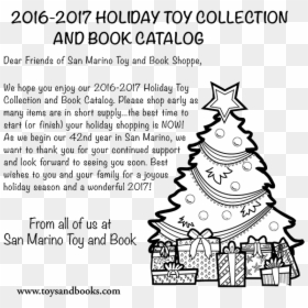 San Marino Toys And Books Newsletter - Christmas Pictures Black And White Clip Art, HD Png Download - christmas toys png
