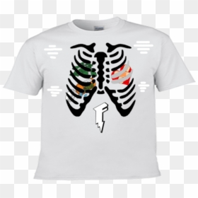 Image Of Ribcage T-shirt White - Active Shirt, HD Png Download - ribcage png