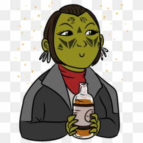 One Small Alcohol Loving Mirialan Named Jan - Cartoon, HD Png Download - swtor png