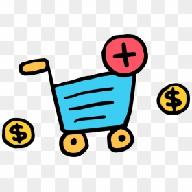 Shopping Blue Transprent Png - Shopping Cart Cartoon Png, Transparent Png - compras png